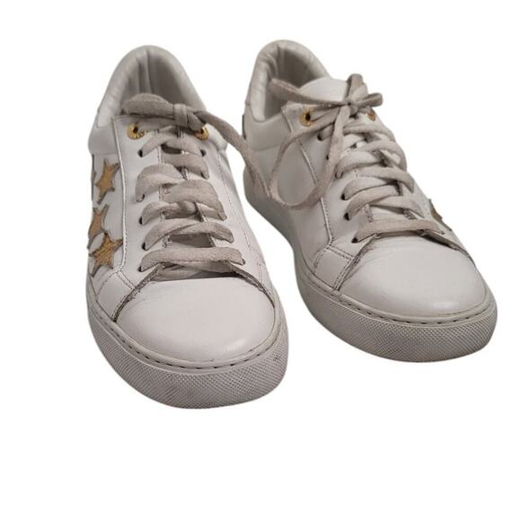 Zadig & Voltaire ZV1747 Smooth Calfskin Star Sneakers Size 40/ 9 US - Picture 7 of 9